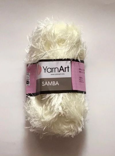 Лот: 16279690. Фото: 1. Пряжа Yarnart Samba , 100% полиэстр... Ткани, нитки, пряжа
