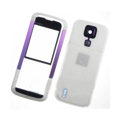 Лот: 12058060. Фото: 1. Корпус Nokia 5000 Белый/Фиолетовый. Корпуса, клавиатуры, кнопки