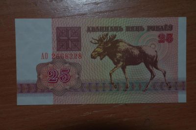 Лот: 4860332. Фото: 1. Беларусь 25 рублей 1992. Россия, СССР, страны СНГ