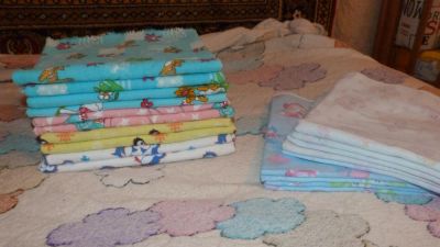 Лот: 4830390. Фото: 1. 10 фланелевых пеленок+10 ситцевых... Детская гигиена