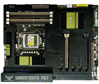 Лот: 13408163. Фото: 1. Материнская плата Asus sabertooth... Материнские платы