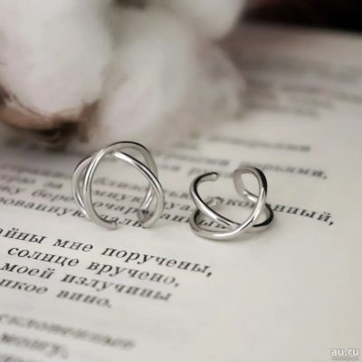 Лот: 13515732. Фото: 1. Серьги бижутерия 4 каффа. Серьги, каффы