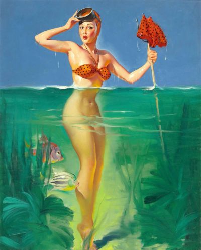 Лот: 4063035. Фото: 1. Постер (плакат) Pin-up USA # 21... Холсты чистые