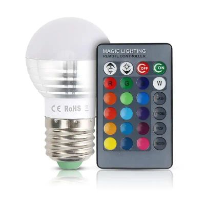Лот: 23269386. Фото: 1. Светодиодная лампочка E27 RGB... Светодиодная подсветка