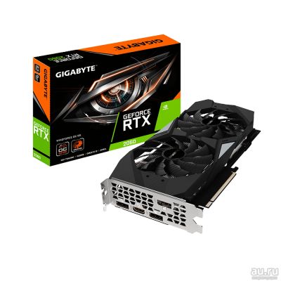 Лот: 12982616. Фото: 1. Видеокарта Gigabyte PCI-E GV-N2060WF2OC-6GD... Видеокарты