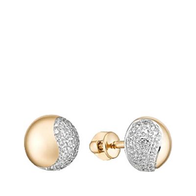 Лот: 23861875. Фото: 1. Серьги-пусеты TALANT из золота... Серьги, каффы
