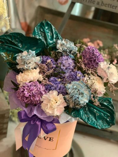 Лот: 15761773. Фото: 1. Flowers box «Звёздное небо». Свежие цветы