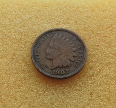 Лот: 12744318. Фото: 1. 1 цент 1907 года. США. Состояние... Америка