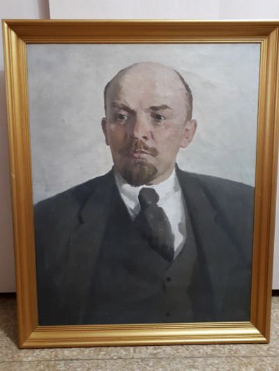 Лот: 12666842. Фото: 1. Картина маслом "Ленин В.И." 71... Картины, гравюры
