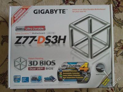 Лот: 2582249. Фото: 1. GIGABYTE Z77-DS3H. Материнские платы