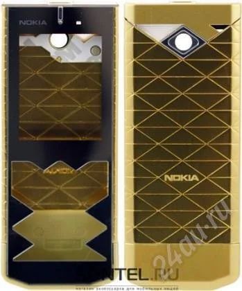 Лот: 711232. Фото: 1. Корпус Nokia 7900 Gold + Клавиатура. Корпуса, клавиатуры, кнопки