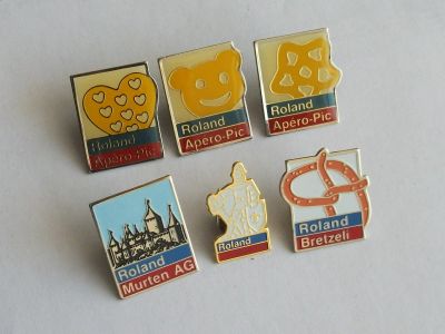 Лот: 13373467. Фото: 1. Значок Roland Швейцария реклама... Сувенирные