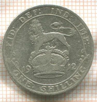 Лот: 25707862. Фото: 1. 1 шиллинг 1912! Георг 5!. Великобритания и острова