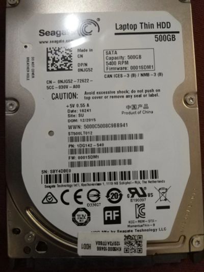 Лот: 15195835. Фото: 1. Жесткий диск 500 ГБ 2.5" Seagate... Жёсткие диски (HDD)