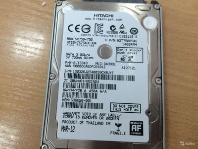 Лот: 6698569. Фото: 1. жесткий диск. Жёсткие диски (HDD)