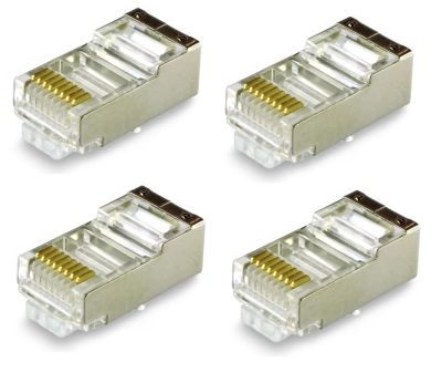 Лот: 2155549. Фото: 1. Коннектор под витую пару RJ45... Сетевые кабели