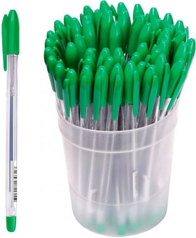 Лот: 18820610. Фото: 1. Ручка шариковая зелёная. Ручки шариковые, перьевые