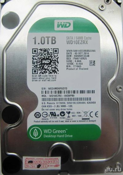 Лот: 9267904. Фото: 1. Винчестер Western Digital WD Caviar... Жёсткие диски (HDD)