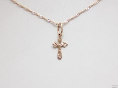 Лот: 13835296. Фото: 1. ЗОЛОТОЙ КРЕСТ 0,47 ГРАММ. Другое (ювелирные изделия, бижутерия, часы)