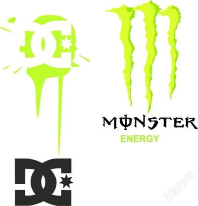 Лот: 998507. Фото: 1. Наклейки Monster Energy и DC... Детали тюнинга