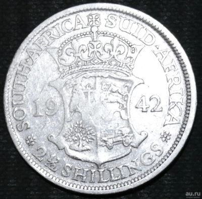 Лот: 12726035. Фото: 1. ЮАР. 2 1/2 шиллинга. 1942 год... Остальные страны