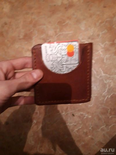 Лот: 13747667. Фото: 1. Простой кошелек из кожи. Ручная... Работа с кожей