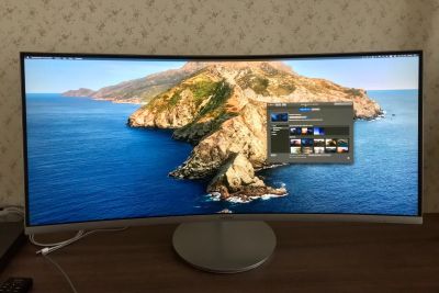 Лот: 17130318. Фото: 1. Монитор Samsung C34F791WQI белый. ЖК-мониторы