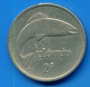 Лот: 8746308. Фото: 1. Ирландия 1 флорин-2 шиллинга 1955... Европа