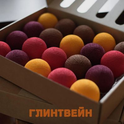 Лот: 11335376. Фото: 1. Гирлянда из хлопковых шариков. Аксессуары