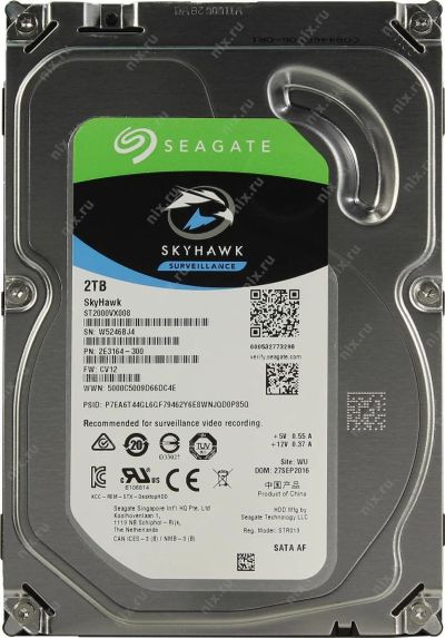 Лот: 17697095. Фото: 1. Жесткий диск Seagate SkyHawk Surveillance... Жёсткие диски (HDD)
