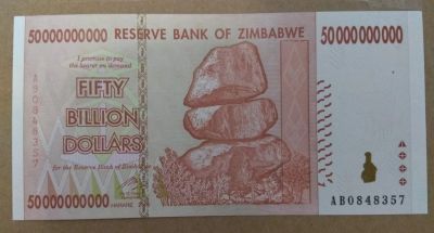 Лот: 12644712. Фото: 1. Зимбабве 50 миллиардов долларов... Африка