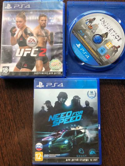Лот: 17582279. Фото: 1. игры для PS4 Need for speed, Ingustice... Игры для консолей