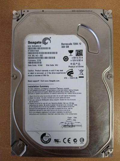 Лот: 17528408. Фото: 1. Seagate 320Gb -1. Жёсткие диски (HDD)