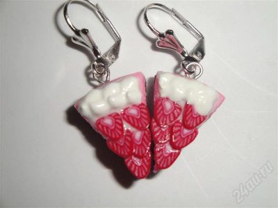 Лот: 668727. Фото: 1. Изделия из полимерной глины,серьги... Серьги, каффы