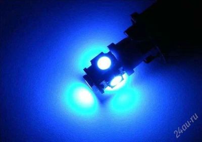 Лот: 4341516. Фото: 1. Лампочка T10, 5 led 5050 Синяя... Детали тюнинга