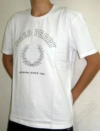 Лот: 453552. Фото: 1. Футболка FRED PERRY белая размер... Футболки, поло
