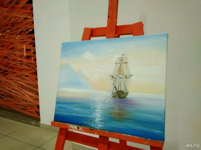 Лот: 10794927. Фото: 1. Картина маслом "Море,морее...". Картины, рисунки