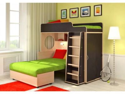 Лот: 3437567. Фото: 1. Детская кровать-чердак Л-5. Цвет... Детские кровати и кроватки