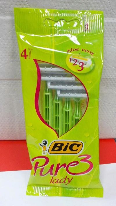 Лот: 9805442. Фото: 1. BIC Pure3 Lady набор ожноразовых... Укладка и стрижка волос, бритьё, эпиляция