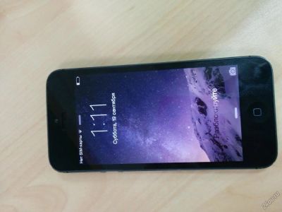 Лот: 8279199. Фото: 1. Iphone 5 black 16gb. Смартфоны