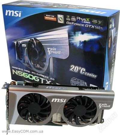 Лот: 2200268. Фото: 1. MSI GTX 560 TI Twin Frozr II/OC... Видеокарты