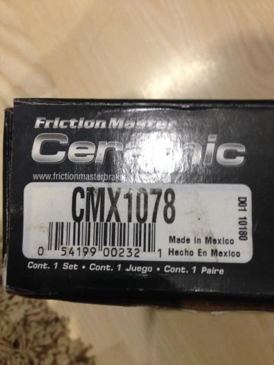 Лот: 6761204. Фото: 1. Friction Master CMX1078 Колодки... Тормозная система