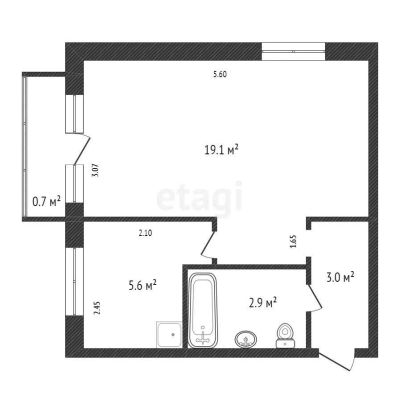 Лот: 21094587. Фото: 1. Продам 1-комн. кв. 31.3 кв.м... Квартиры, студии