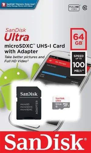Лот: 25003025. Фото: 1. Карта памяти MicroSDXC 64Gb SanDisk... Карты памяти
