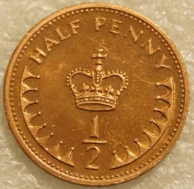 Лот: 11177602. Фото: 1. Half penny 1982 Великобритания... Великобритания и острова