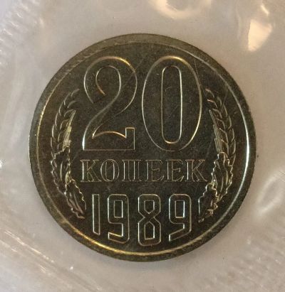 Лот: 25109696. Фото: 1. СССР 20 копеек 1989 года, Наборная... Россия и СССР 1917-1991 года