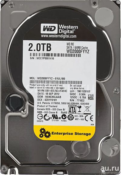 Лот: 16847381. Фото: 1. 2ТБ Жесткий диск Western Digital... Жёсткие диски (HDD)
