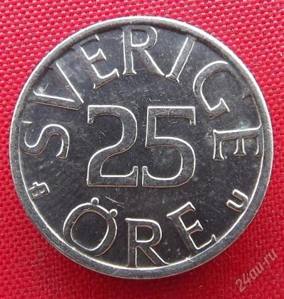 Лот: 2691380. Фото: 1. (№2608/LF) 25 эре 1980 (Швеция... Европа