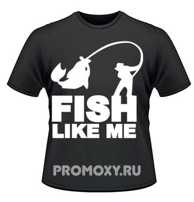 Лот: 8282694. Фото: 1. Футболка рыбаку "Fish like me... Футболки, поло