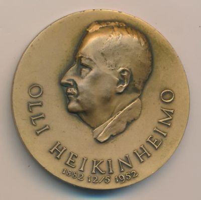 Лот: 19664678. Фото: 1. Финляндия 1982 Медаль Олли Хейкинхеймо... Юбилейные